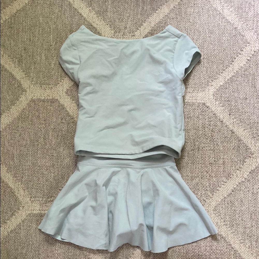 Old Navy Active Powersoft Light Blue Two-Piece Skirt Set